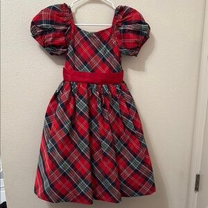 Janie and Jack Red and Green Plaid Dress